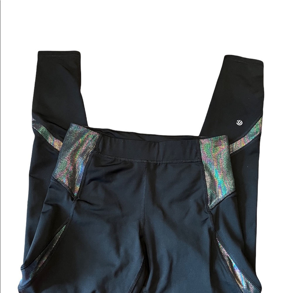 Champion Women’s athletic legging f1079263 back pocket black+iridescent …